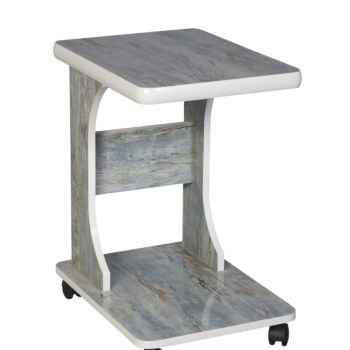 Tekerlekli C Yan Sehpa Ofis Sehpası Laptop Sehpası % 100 Mdf Koltuk Yanı Sehpa