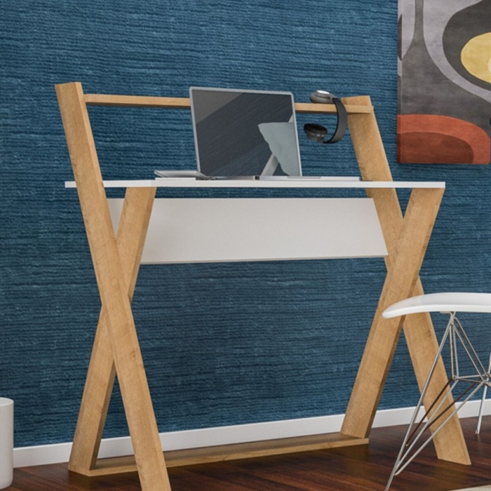 X Çalışma Masası Bilgisayar Masası Ofis Masası Bölmeli Laptop Masası