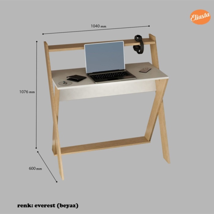 X Çalışma Masası Bilgisayar Masası Ofis Masası Bölmeli Laptop Masası