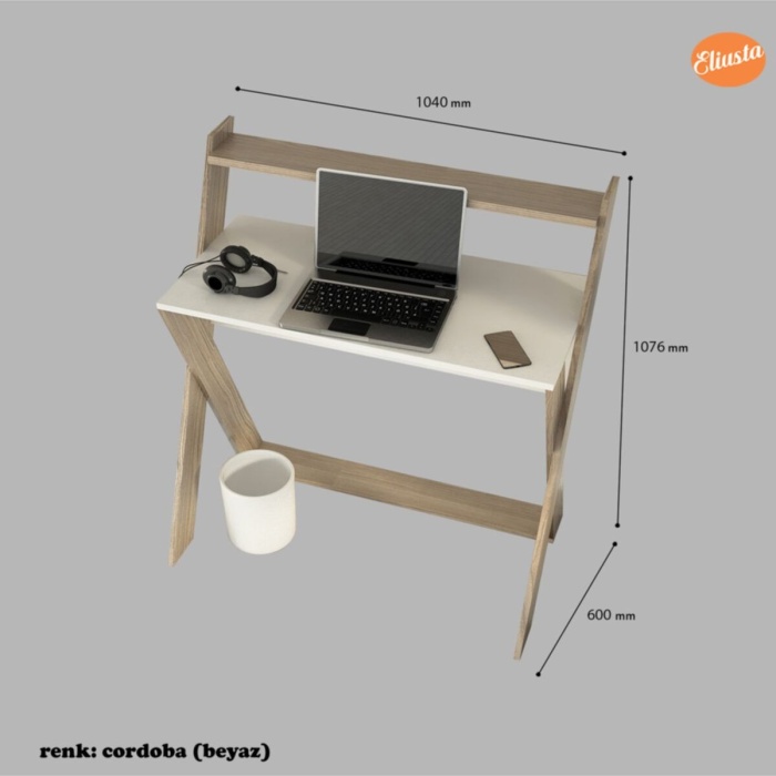 X Çalışma Masası Bilgisayar Masası Ofis Masası Bölmeli Laptop Masası