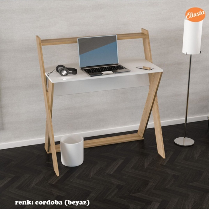 X Çalışma Masası Bilgisayar Masası Ofis Masası Bölmeli Laptop Masası