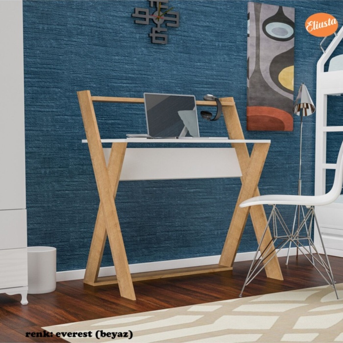 X Çalışma Masası Bilgisayar Masası Ofis Masası Bölmeli Laptop Masası