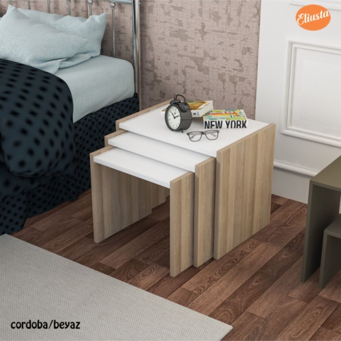 3lü Zigon Sehpa Dikdörtgen