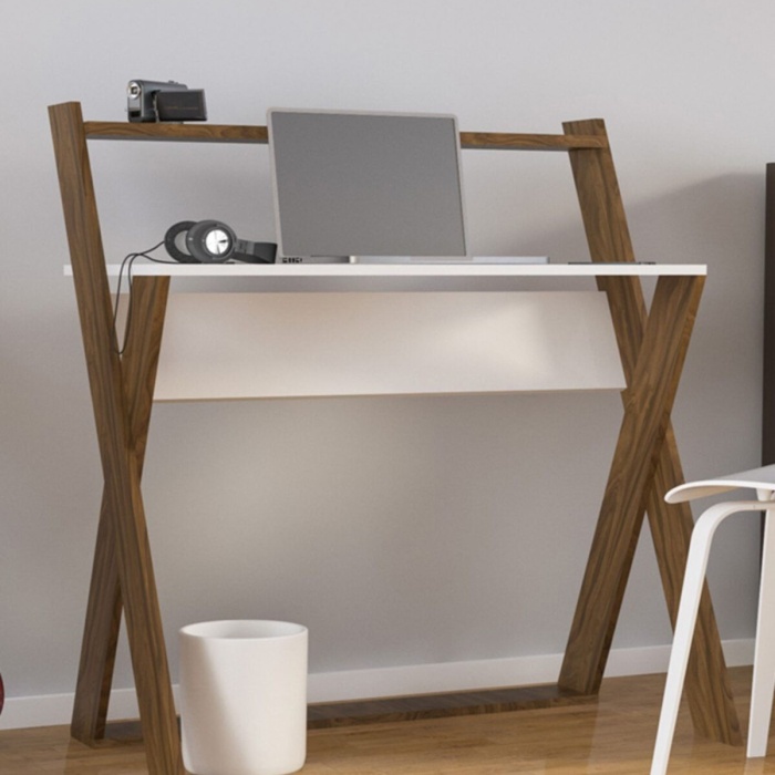 X Çalışma Masası Bilgisayar Masası Ofis Masası Bölmeli Laptop Masası