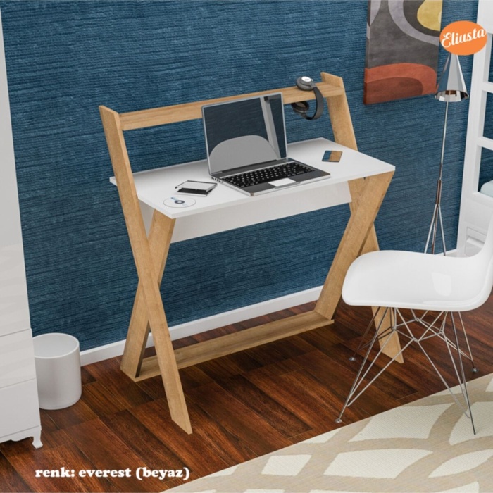 X Çalışma Masası Bilgisayar Masası Ofis Masası Bölmeli Laptop Masası