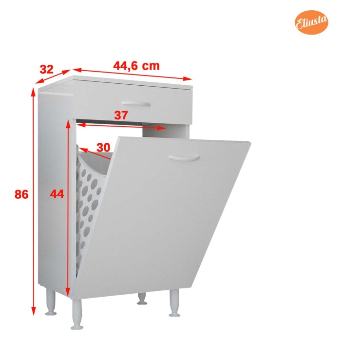 Çok Amaçlı Dolap Sepetli Kirli Çamaşır Dolabı Mutfak Dolabı Banyo Dolabı