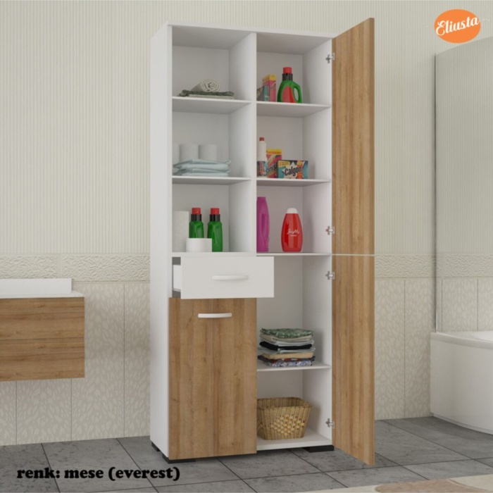 Banyo Dolabı Ofis Dolabı Çok Amaçlı Dolap Mutfak Dolabı Raflı Geniş