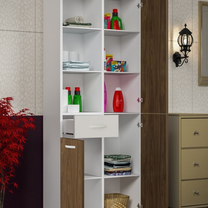 Banyo Dolabı Çok Amaçlı Dolap Mutfak Dolabı Ofis Dolabı Raflı Kapaklı