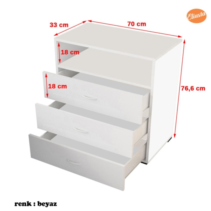 Şifonyer Yatak Odası Genç Odası Geniş Şifonyeri