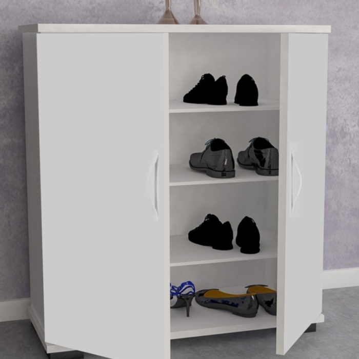 Ayakkabılık 2 Kapaklı Ayakkabı Dolabı Raflı