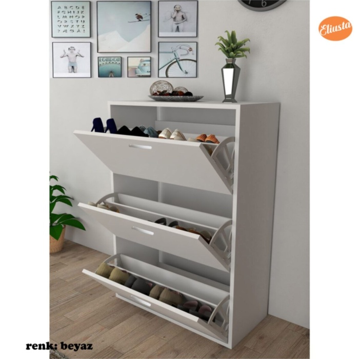Duser Kapaklı Ayakkabılık Dolabı 3 Kapaklı Ayakkabı Dolabı