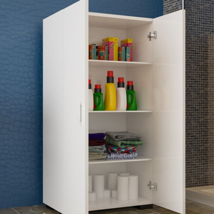 Ofis Dolabı Banyo Dolabı Mutfak Dolabı Kiler Kapaklı Raflı