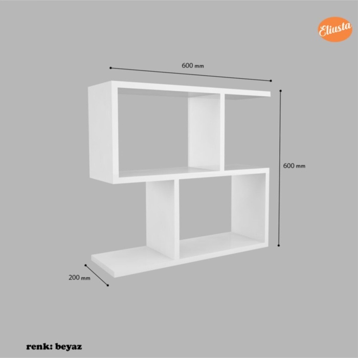 Raflı Yan Sehpa Koltuk Yanı Kitaplıklı Raflı Sehpa