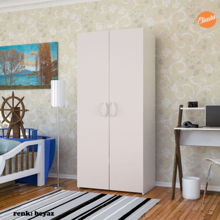 Yatak Odası Gardırop 2 Kapaklı Dolap Çocuk Genç Odası Gardolap