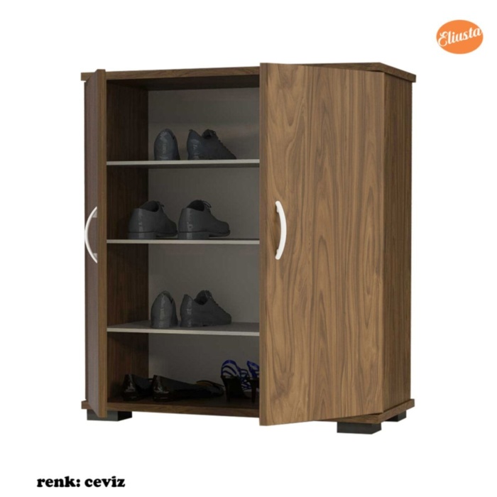 Ayakkabılık 2 Kapaklı Ayakkabı Dolabı Raflı
