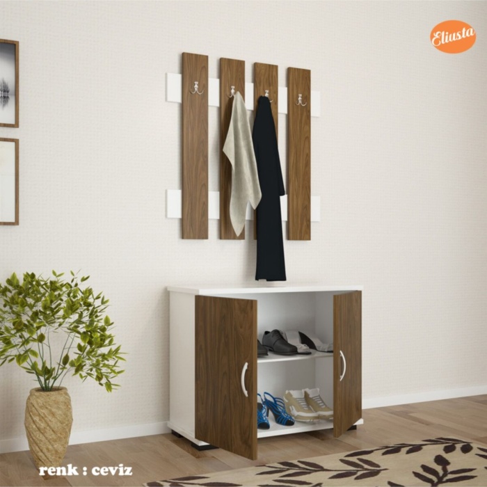 Portmanto Takım Ayakkabılık Vestiyer Askılıklı Ayakkabılık Dolabı