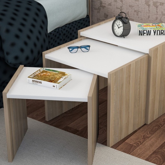 3lü  Zigon Sehpa Dikdörtgen