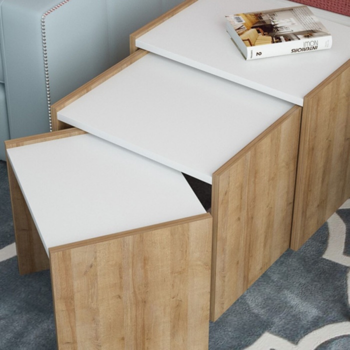 3 Lü Zigon Sehpa Dikdörtgen