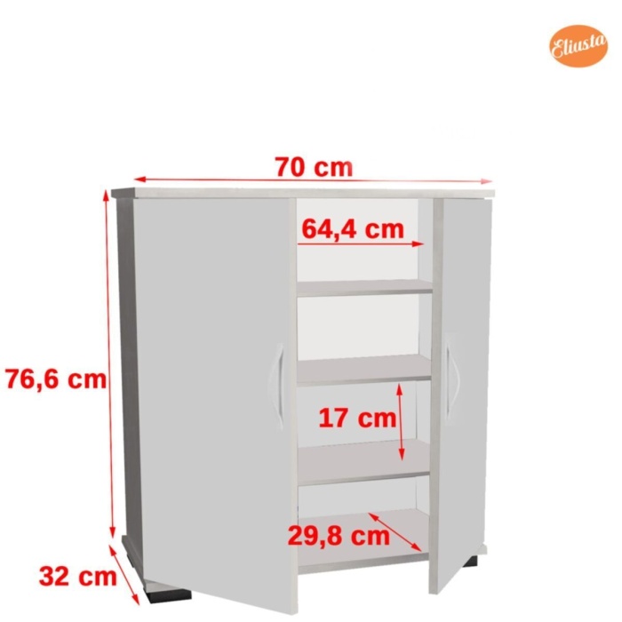 Ayakkabılık 2 Kapaklı Ayakkabı Dolabı Ard-115