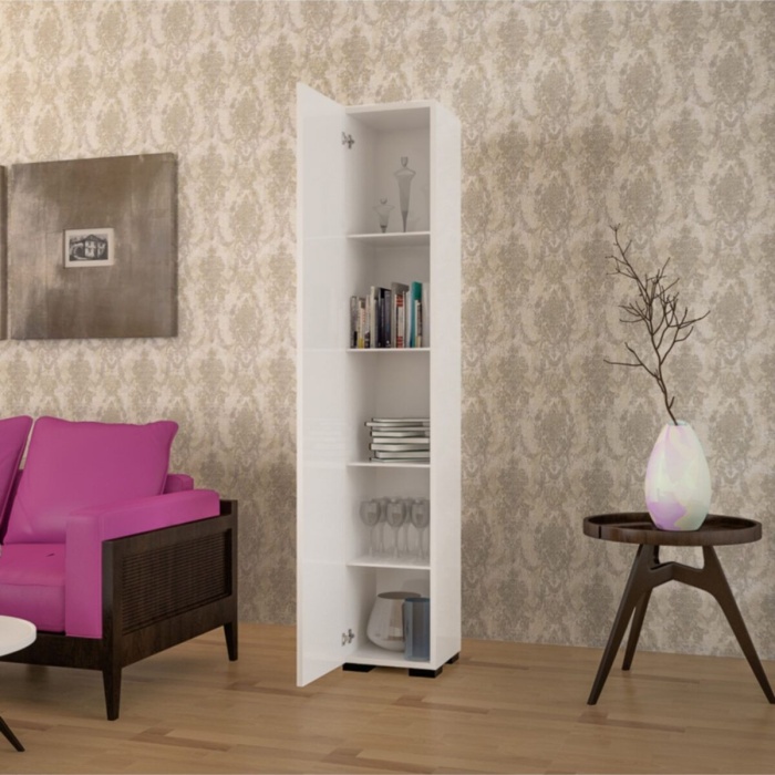 Beyaz Çok Amaçlı 5 Raflı Dolap Ard-538