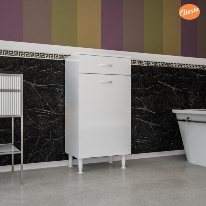 Sepetli Kirli Çamaşır Dolabı Banyo Dolabı Çok Amaçlı