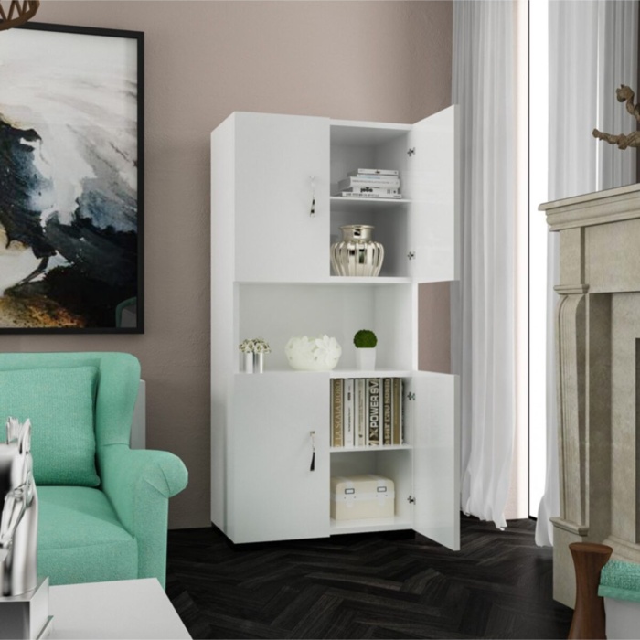 Ard-212 Mikrodalga Dolabı 4 Kapaklı Tek Gözlü Ofis Dolabı Çok Amaçlı Dolap