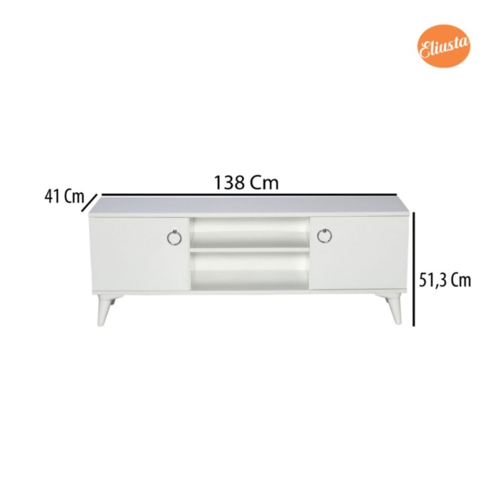 Iki Kapaklı Tv Sehpası Ofis Sehpası Tv Ünitesi