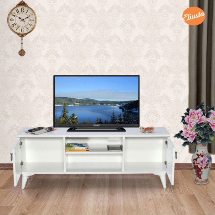 Iki Kapaklı Tv Sehpası Ofis Sehpası Tv Ünitesi