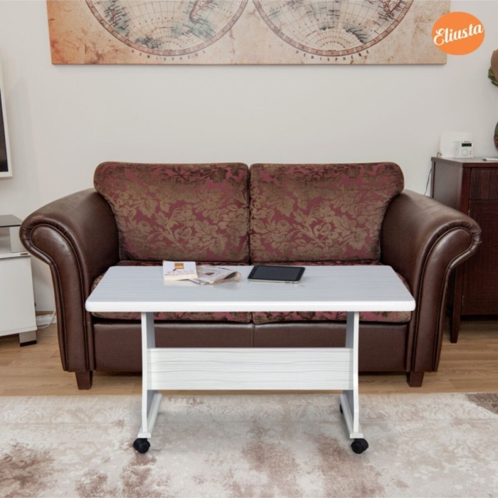 Tekerlekli Mdf Masa Orta Sehpa