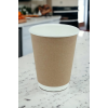 Double Wall Karton Bardak, Çift Cidarlı Model, 12-14oz Hacim, 100 Adet