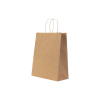 Burgu Büküm Saplı Kraft Kağıt Çanta, 25x31x12cm Boyutlarında, 250 Adet