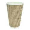 12 oz Şişman Çift Katlı Ripple Kraft Karton Bardak 500 Adet