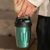 Tyeso Coffe Mug Vakumlu Paslanmaz Çelik Taşıma Kulplu 500 ML Yeşil