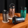 Tyeso Coffe Mug Vakumlu Paslanmaz Çelik Taşıma Kulplu 500 ML Yeşil