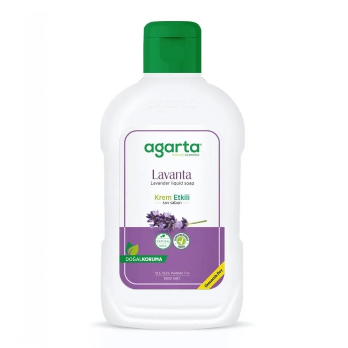 Agarta Doğal Sıvı Sabun Lavanta 1500 ml, 6 Adet