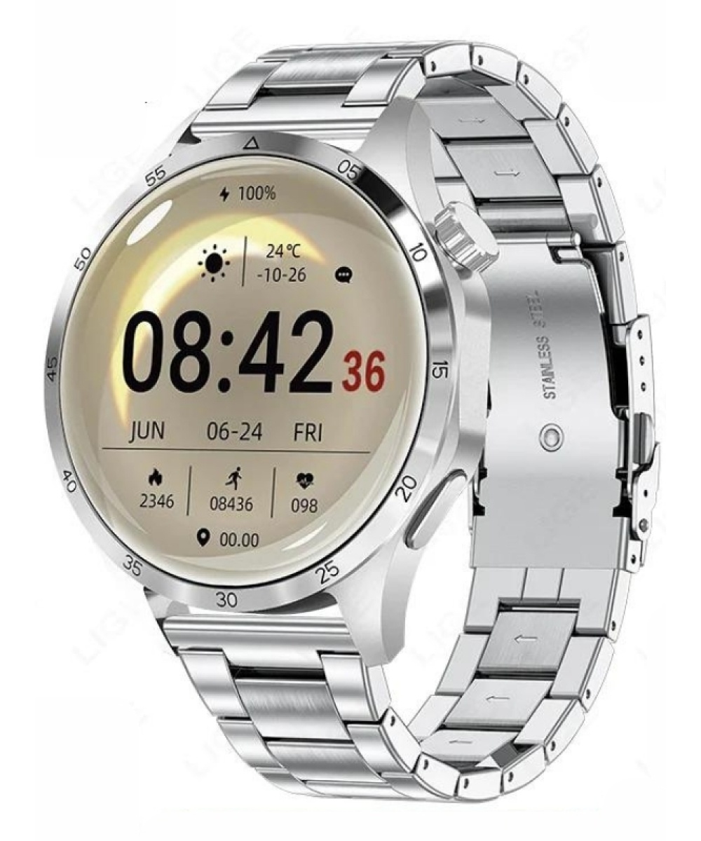Watch GT4 Siyah Klasik Erkek 46mm Akıllı Saat Bluetooth Sesli Görüşmeli İPhone Huawei Uyumlu 8-9-10