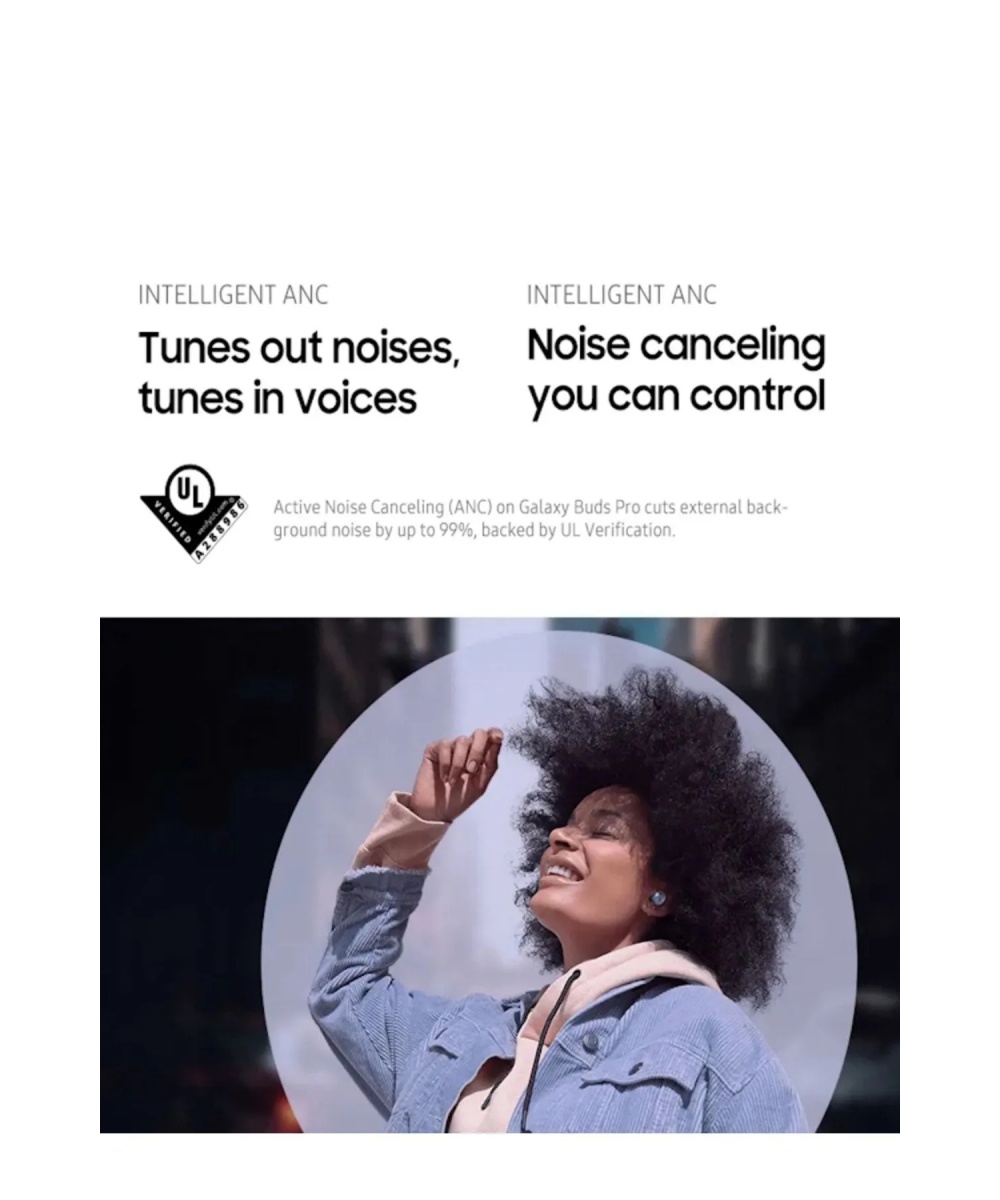 Samsung Uyumlu Galaxy Buds 2 Pro Mor Aktif Gürültü Engelleme Tws Kulakiçi Kablosuz Bluetooth Kulaklık