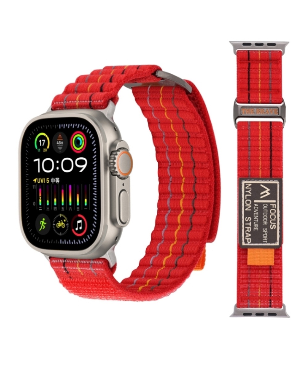 Apple Watch Ultra 2, 3, 8, 9, 10 Uyumlu Focus Trail Loop Akıllı Saat Kordonu -  Kayışı (45-49mm)