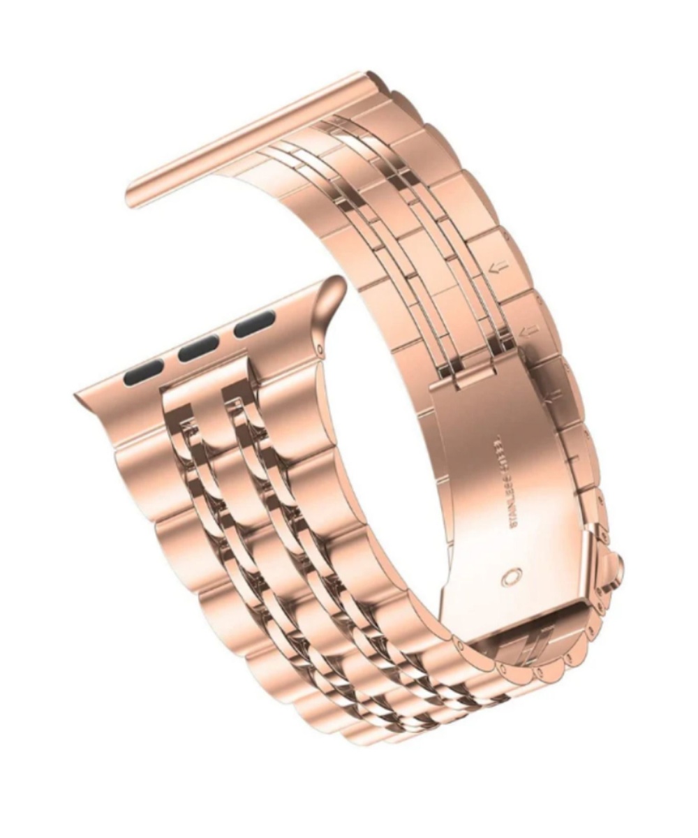 Apple Watch Uyumlu Beads Loop Paslanmaz Çelik Kordon 7,8,9,10,SE,Ultra 42,44,45,46,49mm Uyumlu