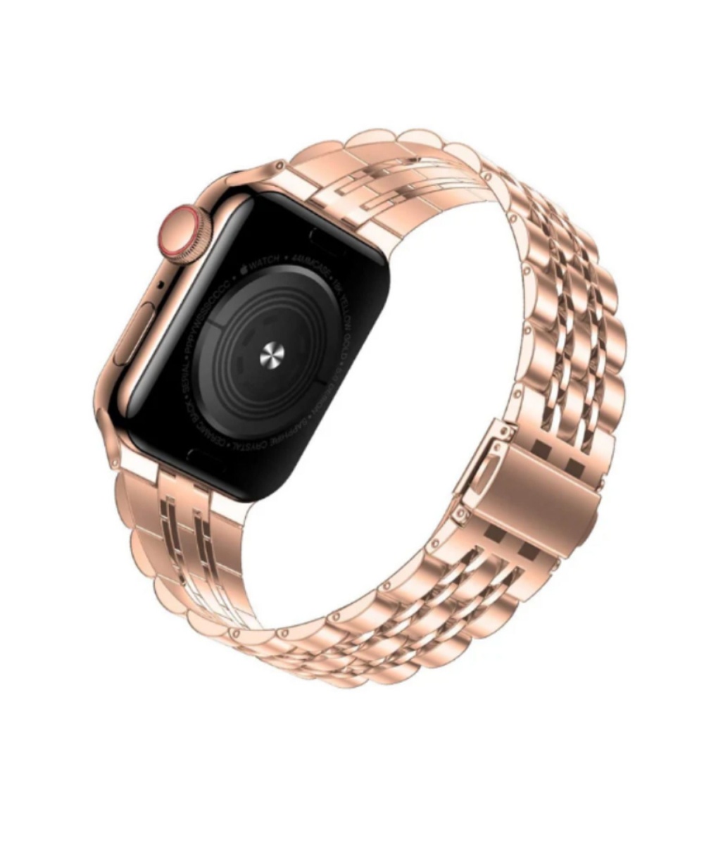 Apple Watch Uyumlu Beads Loop Paslanmaz Çelik Kordon 7,8,9,10,SE,Ultra 42,44,45,46,49mm Uyumlu