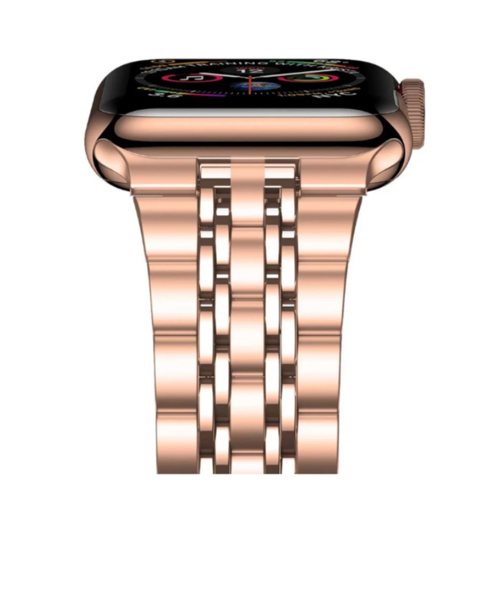 Apple Watch Uyumlu Beads Loop Paslanmaz Çelik Kordon 7,8,9,10,SE,Ultra 42,44,45,46,49mm Uyumlu