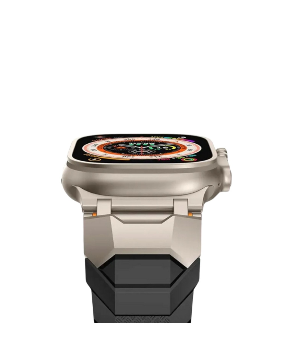 Apple Watch Uyumlu Edition Keskin Kanat Loop Silikon Kordon 7,8,9,10,SE,Ultra 42,44,45,46,49mm