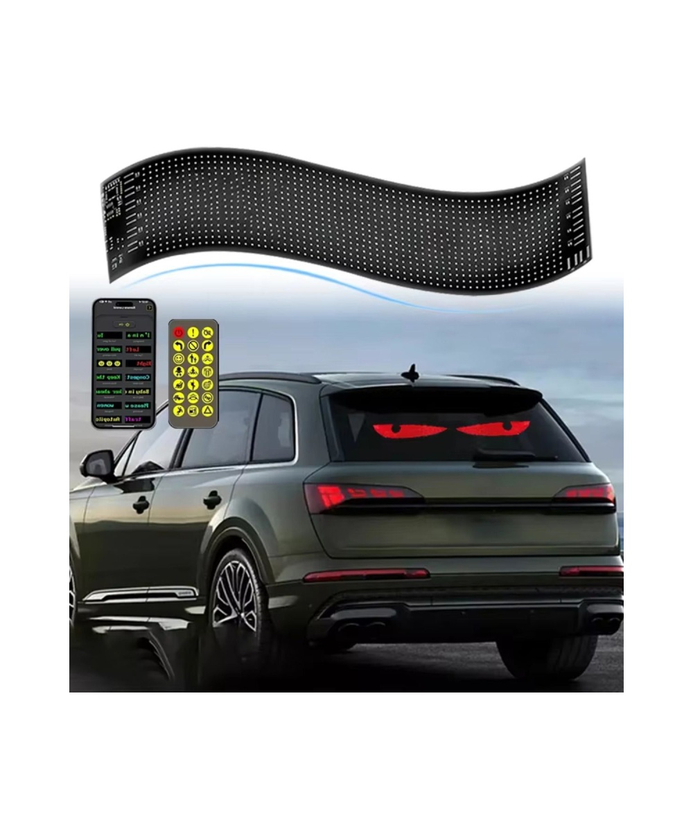 7x17.5cm Matrix Esnek LED Ekran Şeytan Gözler-Yazı-Gif Telefon Kontrollü Bluetooth Tabela Araba Kamyon Dükkan