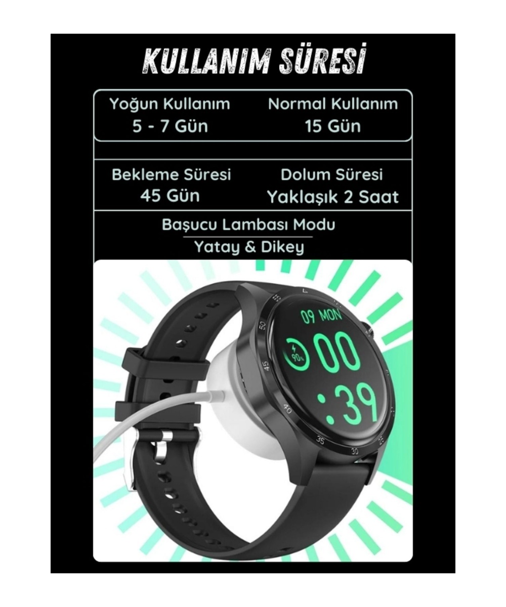 Watch GT4 Gümüş Klasik Erkek 46mm Akıllı Saat Bluetooth Sesli Görüşmeli iPhone Huawei Uyumlu 8-9-10