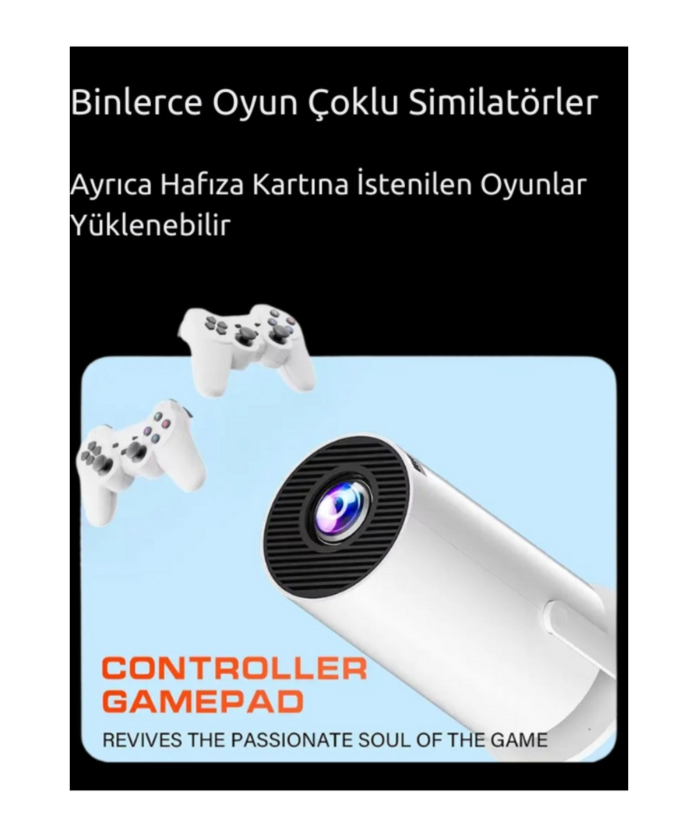 X30 Max Taşınabilir Oyunlu 4K Google TV Ev Sinema Projeksiyonu Android 11 Wifi Projektör Ve GamePad
