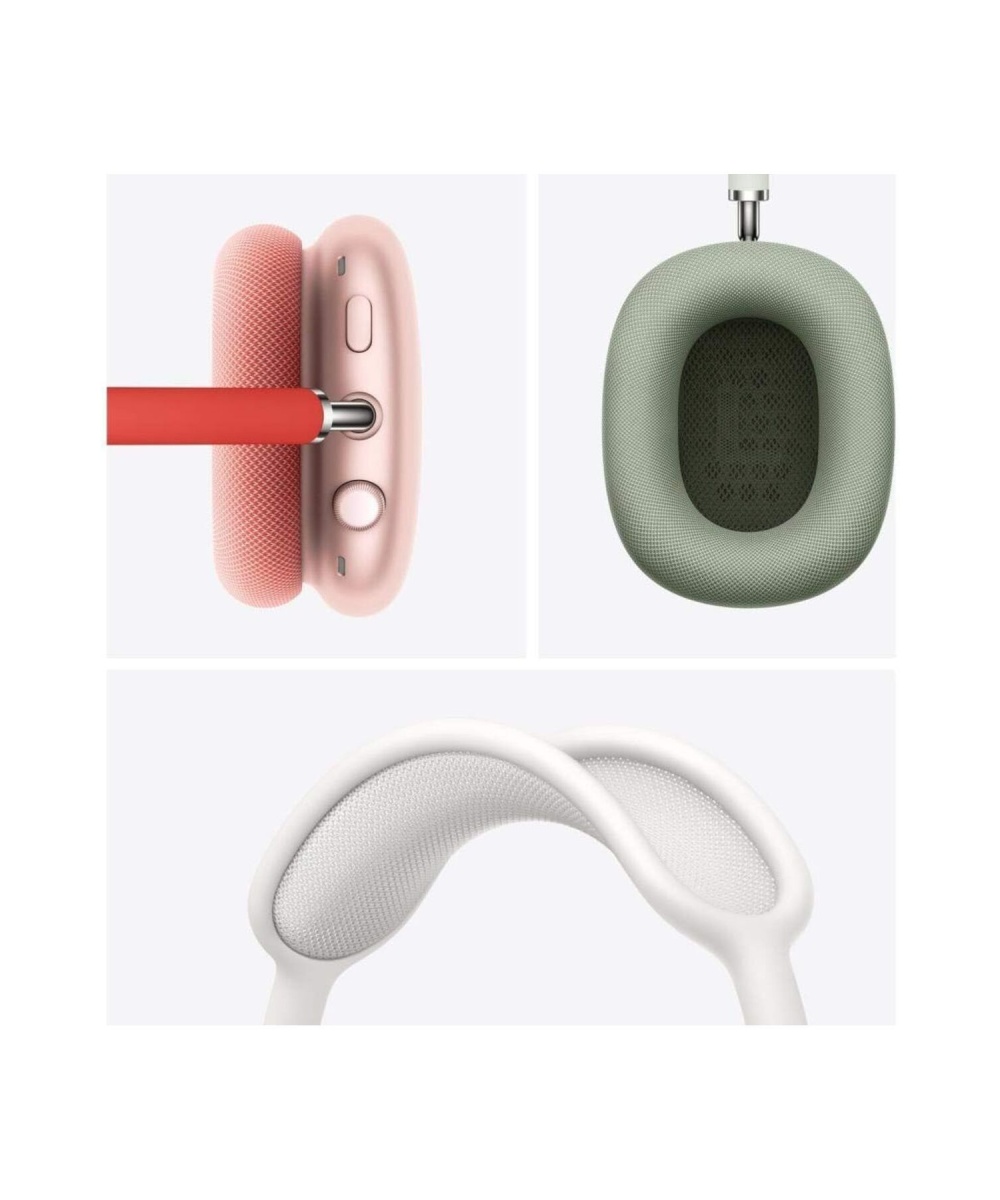 Airpods Max Fileli Kulak Üstü Bluetooth Kulaklık Ve Kılıf Pop-Up Aktif Gürültü Engelleme-Şeffaf Modu iPhone Uyumlu ( KIRMIZI )