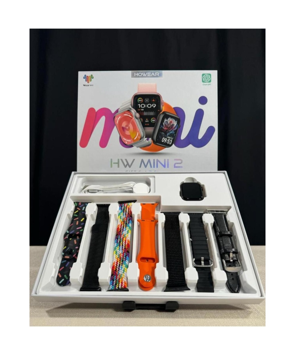 Watch 9 HW Mini 2 Siyah  – 41MM Akıllı Saat, Sesli Görüşmeli, Android-iPhone & Huawei Uyumlu 8-10