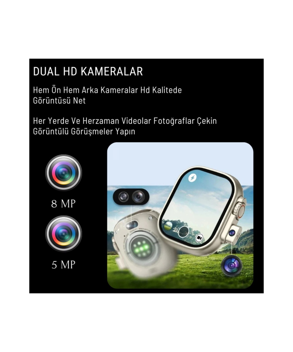 5g Lte Watch Ultra 64gb Hafıza, Kamera Sim Kartlı Akıllı Saat Wifi Çocuk Huawei Iphone Uyumlu 8,9,10