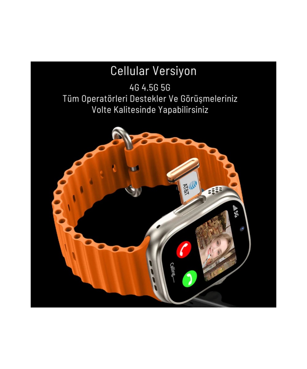 5g Lte Watch Ultra 64gb Hafıza, Kamera Sim Kartlı Akıllı Saat Wifi Çocuk Huawei Iphone Uyumlu 8,9,10