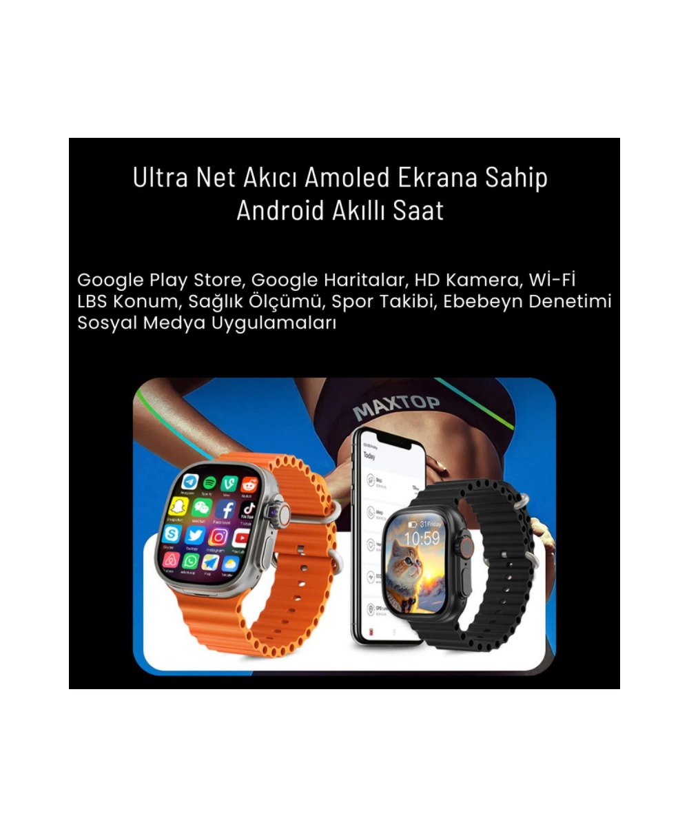 5g Lte Watch Ultra 64gb Hafıza, Kamera Sim Kartlı Akıllı Saat Wifi Çocuk Huawei Iphone Uyumlu 8,9,10
